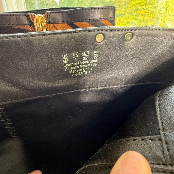 Franco Sarto Women's Size 5 Dexter‎ Leopard Calf Hair Ankle Boots - Picture 4 of 8